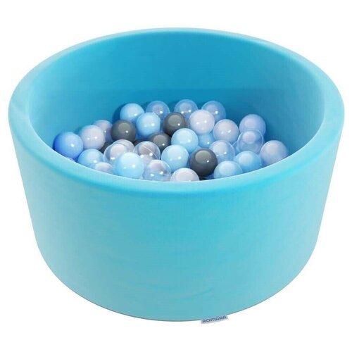 Сухой бассейн Easy ДМФ-МК-02.53.03 Бирюзовый с серыми шариками