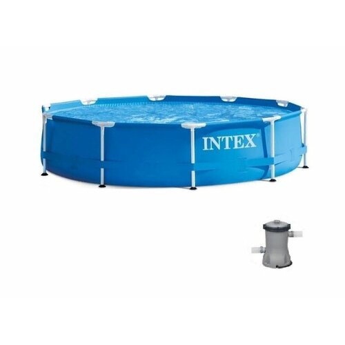 Каркасный бассейн Intex 3,05х0,76см+ фильтр-насос