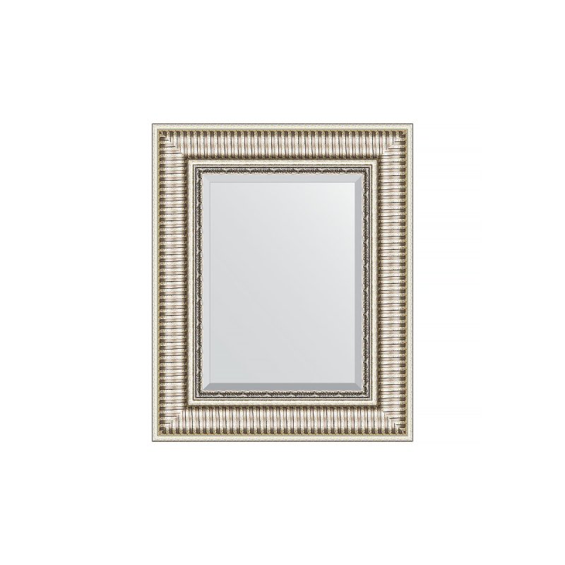 Зеркало с фацетом в багетной раме Evoform серебряный акведук 93 мм 47х57 см