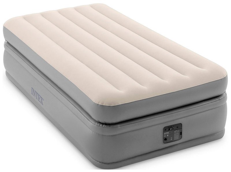 Надувная кровать Intex 99х191х51 см ''Prime Comfort'' встр. насос, 220 В, до 136 кг
