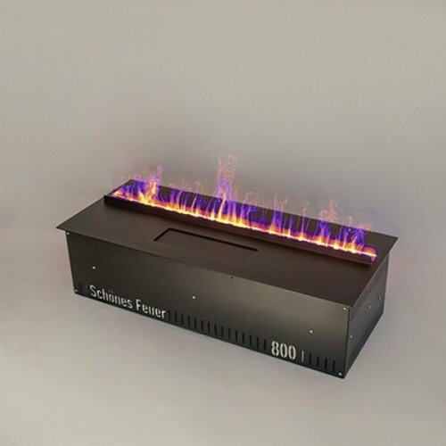 Очаг для электрокамина Schones Feuer 3D FireLine 800 Steel + Blue Effect Flame (BASE)