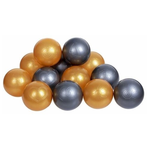 Набор шаров 50 шт золотой, серебрянный 2390638