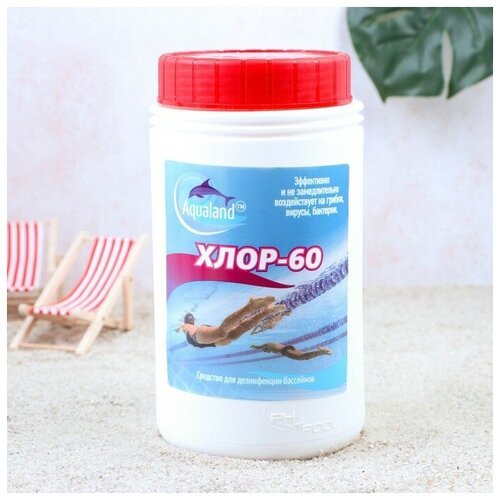 Дезинфицирующие средство Aqualand Хлор-60, гранулы, 1 кг