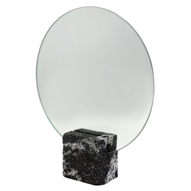 зеркало настольное VULCANO c камнем D-250мм