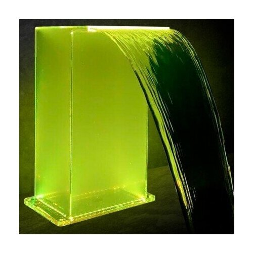 Водопад прозрачный акриловый Aquaviva Г-образный с RGB LED подсветкой, 35-50 м3/ч, 700х500 мм, шт