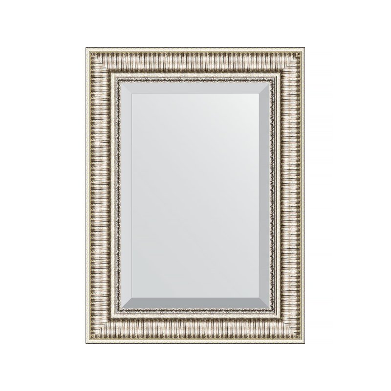 Зеркало с фацетом в багетной раме Evoform серебряный акведук 93 мм 57х77 см