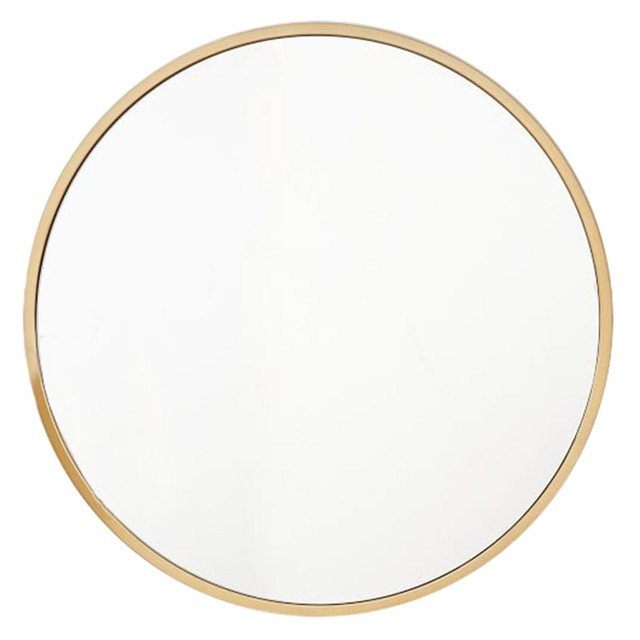 зеркало круглое VELLMAR D-800мм в металлической раме золото