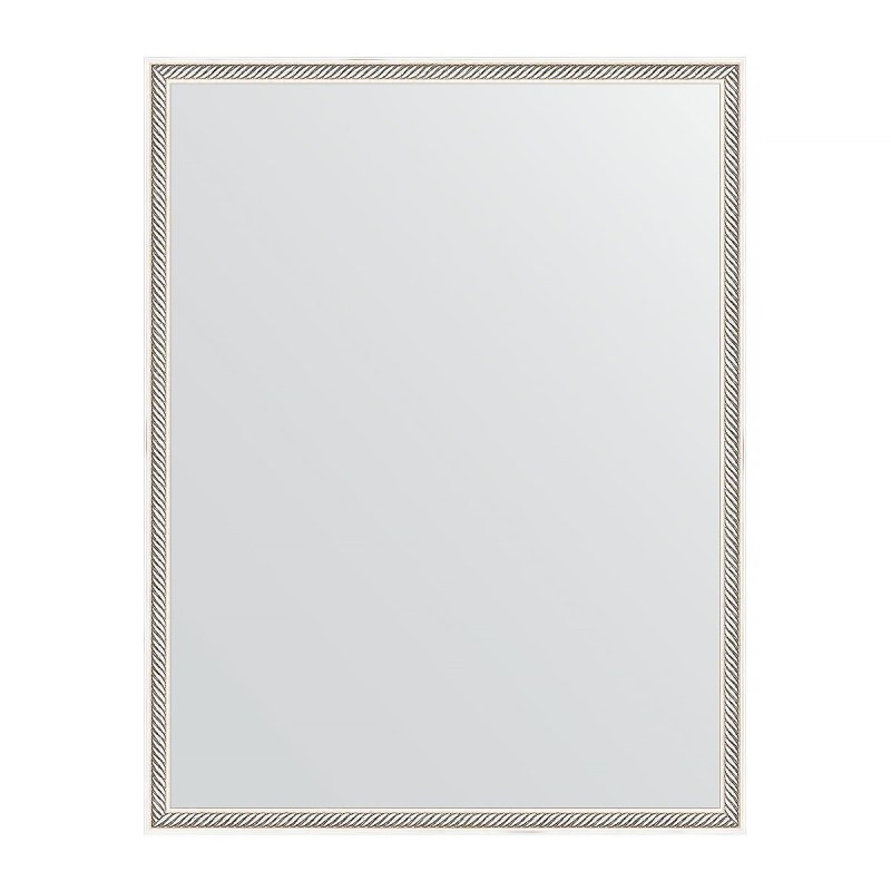 Зеркало в багетной раме Evoform витое серебро 28 мм 68х88 см