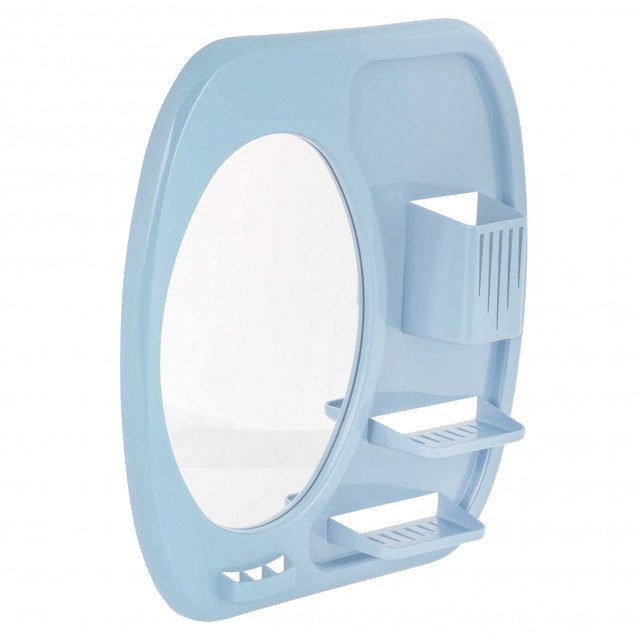 зеркало для ванной Аква 45х39см белый пластик