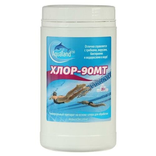 Aqualand Дезинфицирующие средство Aqualand Хлор-90МТ, таблетки 20 г, 1 кг