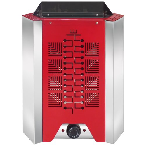 Электрокаменка УМТ Гамма ЭКМ 2,4 кВт (220 В, встроенный пульт, красная)